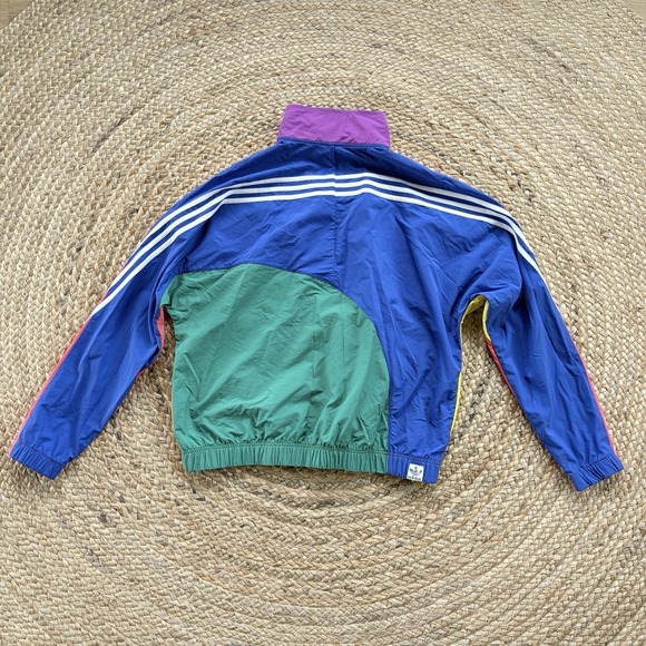 Adidas Originals Pride Off-Center jacket Rainbow  Windbreaker‎ Size Large - Picture 2 of 7